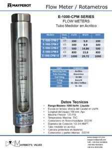 Medidor de flujo en Acrilico