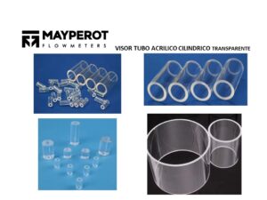 Visores de flujo cilindricos en acrilico